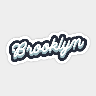 Brooklyn cursive script Sticker